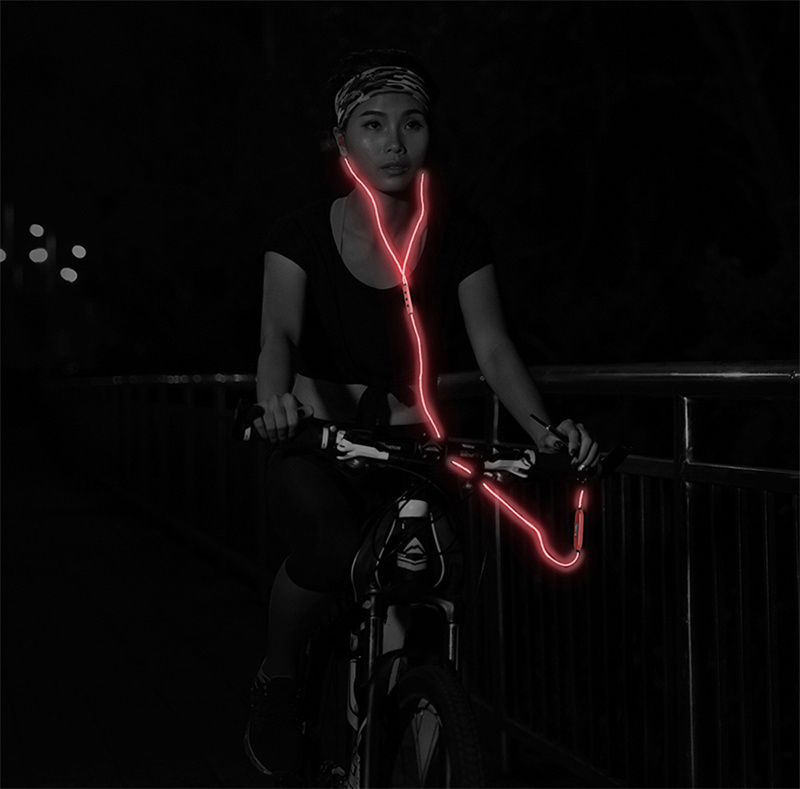 EL Glowing Light Sports Earphone with MIC