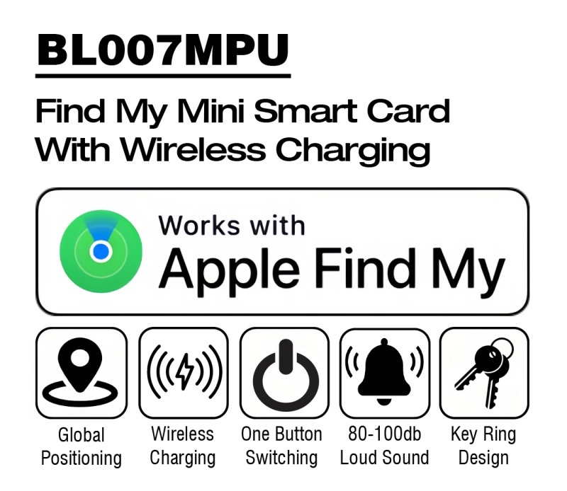 Rechargeable Item Finder That Works with Apple Find My Find Your Keys, Wallet, Luggage and More