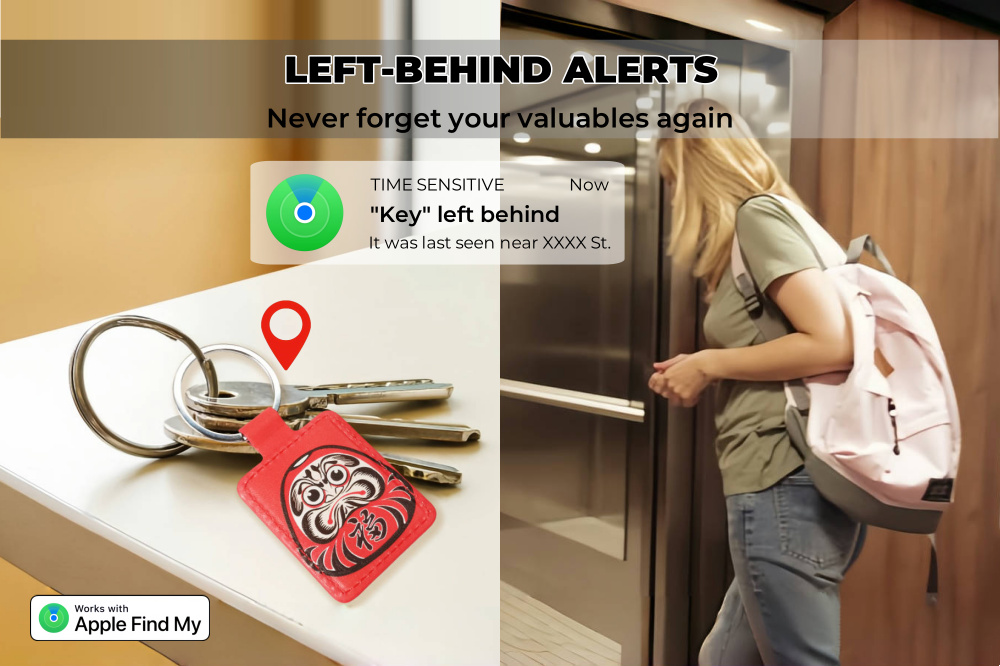 Design Key Finder Locator Works Apple Find My Bluetooth, Tracker Works with Apple Find My for Backpacks, Keys 
