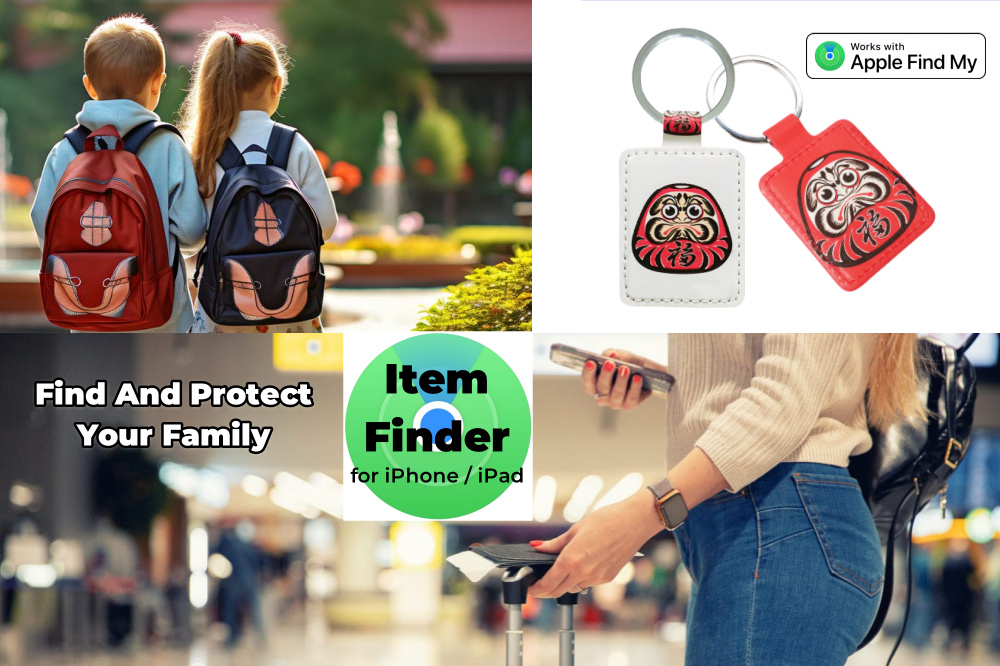 Key Locator Bluetooth Tracker with Loud Beep Sound, Bag Luggage Tracker Tag for Find My App iOS Only