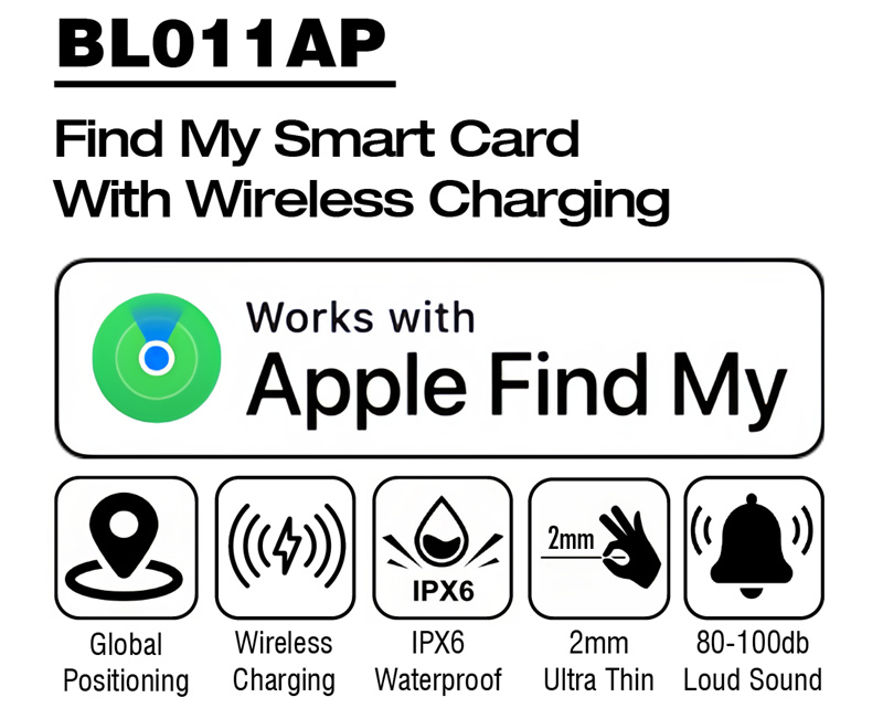 Thin Wallet Tracker Card, Smart Bluetooth Phone Tracker Key Finder for Men Slim Wallet Tracker with Loud Alarm