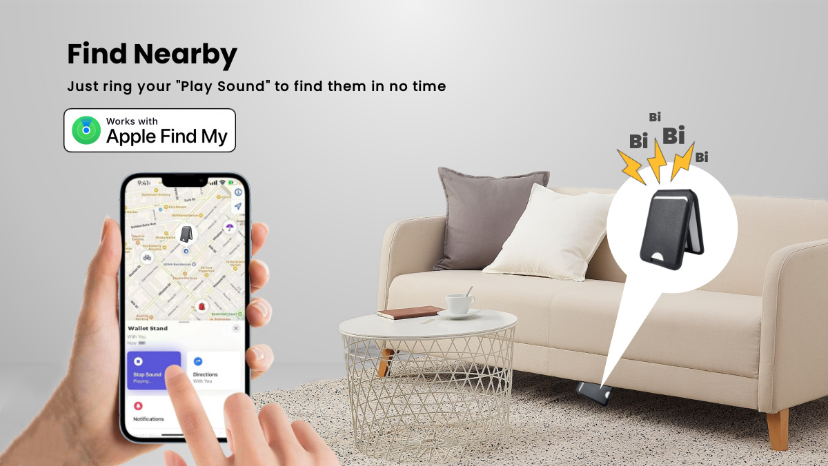 Anti Lost Tracking Device Find My Magnetic Mobile PhoneWallet Tracker Finder And Item Locator For iOS