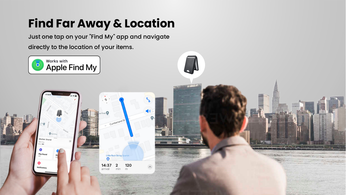 Anti Lost Tracking Device Find My Magnetic Mobile PhoneWallet Tracker Finder And Item Locator For iOS