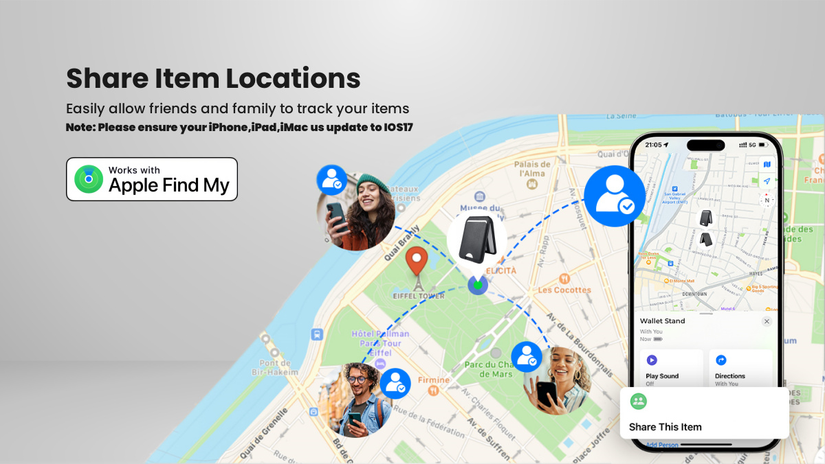 Anti Lost Tracking Device Find My Magnetic Mobile PhoneWallet Tracker Finder And Item Locator For iOS