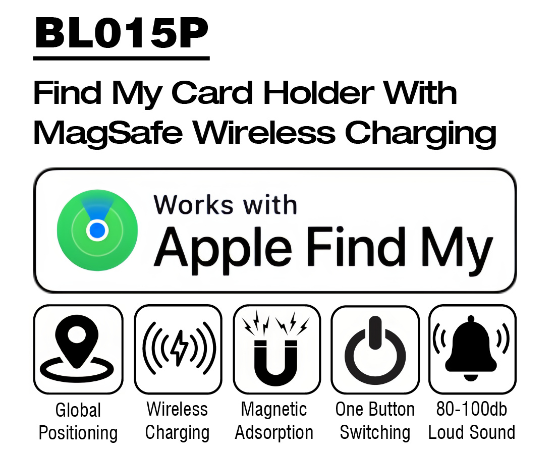 Wallet Finder Wireless rechargeable Smart Bluetooth Locator for Phone Works with Find My