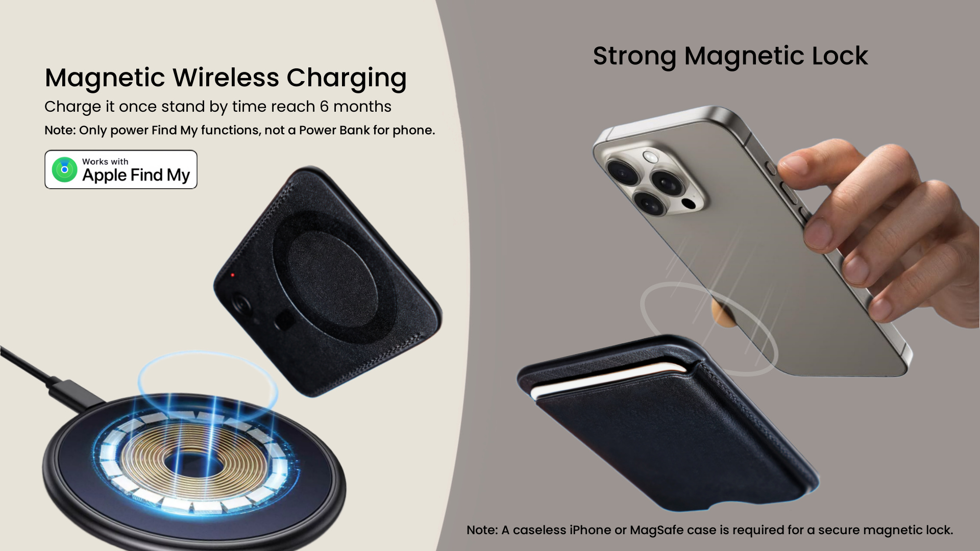 Magnetic Card Wallet Holder Compatible with MagSafe Wallet for iPhone 15/14/13/12 Series