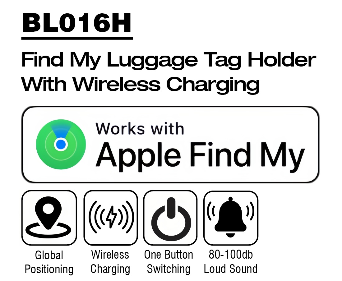 Luggage Tracker Bluetooth Tracking Tags Works with Apple Find My (iOS Only)