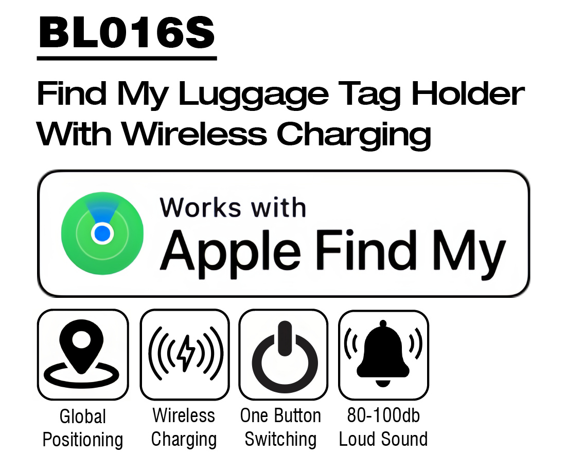 Finder Locator with Sound Find My Luggage Tracker Bluetooth Tag Works with Apple Find My